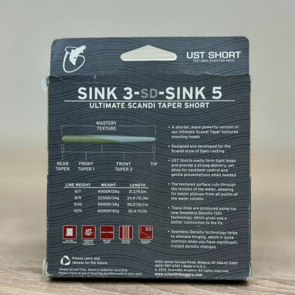 Рыболовная леска Scientific Anglers UST Short St-10/11-S3/S5 Sink 3-CD-Sink 5 125437 в Саратове