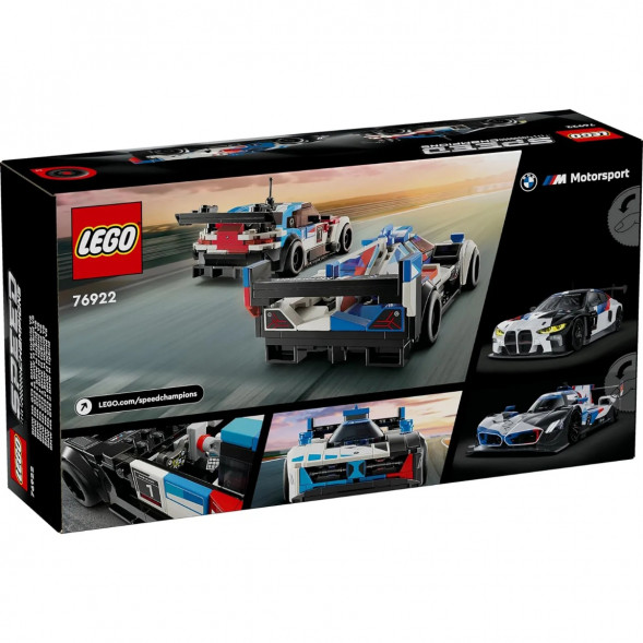 Конструктор LEGO Speed Champions 76922 Гоночные автомобили BMW M4 GT3 и BMW M Hybrid V8