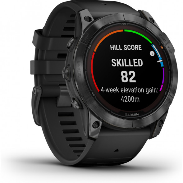 Умные часы Garmin Fenix 7X Solar серый с черным ремешком 010-02541-01