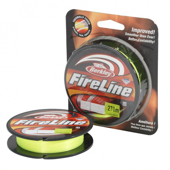 Леска Berkley FireLine 0,15mm 7,9kg 270m, Flame Green (зелёный неон) в Чите