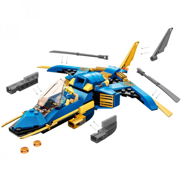 Конструктор LEGO Ninjago 71784 Самолет-молния ЭВО Джея