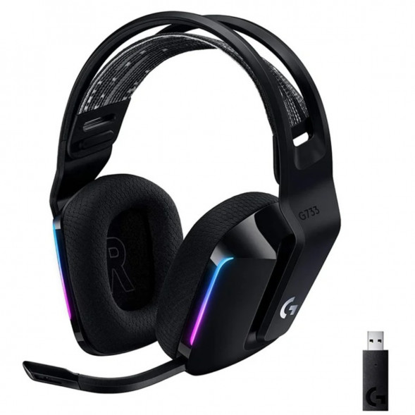Игровая гарнитура Logitech G733 RGB Headset Wireless, Black