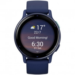 Умные часы Garmin Vivoactive 5, синие с металлически-синим безелем и силиконовым ремешком 010-02862-12