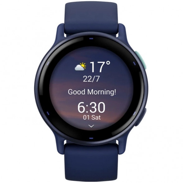 Умные часы Garmin Vivoactive 5, синие с металлически-синим безелем и силиконовым ремешком 010-02862-12