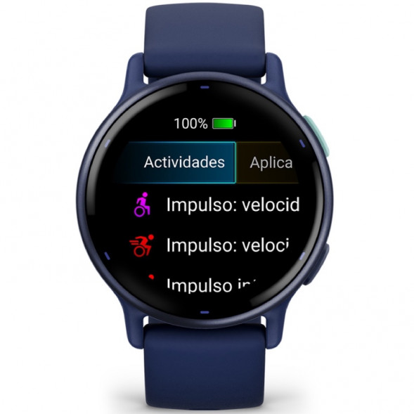 Умные часы Garmin Vivoactive 5, синие с металлически-синим безелем и силиконовым ремешком 010-02862-12