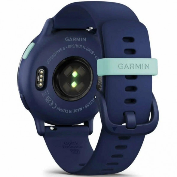 Умные часы Garmin Vivoactive 5, синие с металлически-синим безелем и силиконовым ремешком 010-02862-12
