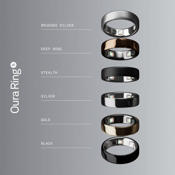 Умное кольцо Oura Ring 5 (размер 7), матовое серебро/Brushed Silver