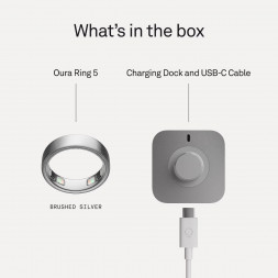 Умное кольцо Oura Ring 5 (размер 7), матовое серебро/Brushed Silver
