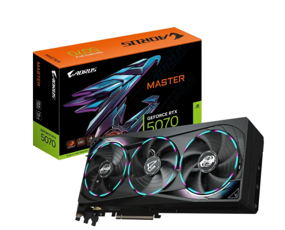 Видеокарта Gigabyte GeForce RTX 5070 AORUS MASTER, 12 ГБ GDDR7 в Перми