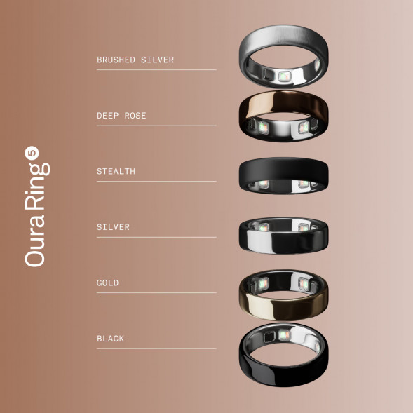 Умное кольцо Oura Ring 5 (размер 7), розовое золото/Deep Rose