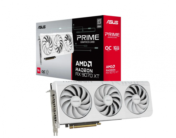 Видеокарта Asus RX9070 XT PRIME OC Edition, 16 Гб GDDR6 UltraHD в Перми
