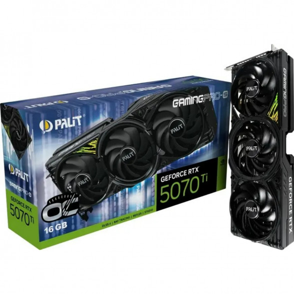 Видеокарта Palit NVIDIA GeForce RTX 5070TI PA-RTX5070TI GAMINGPRO-S OC 16ГБ GDDR7 