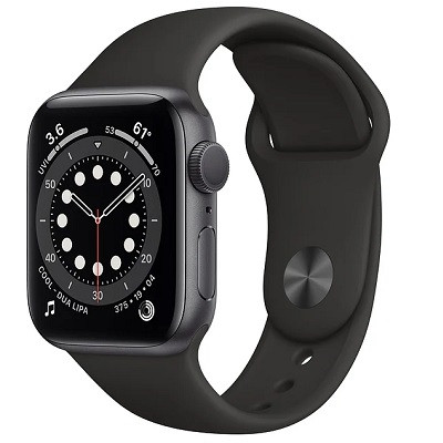 Смарт-часы Apple Watch S6 40mm Space Gray Aluminum Case with Black Sport Band 