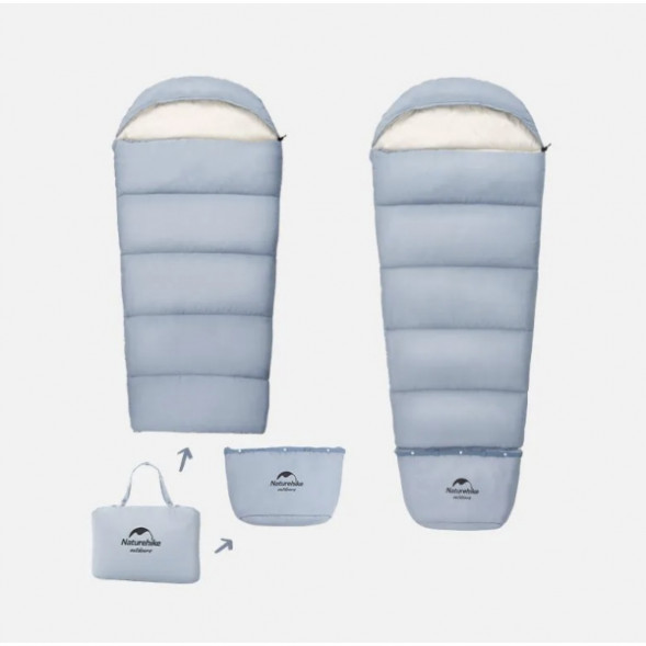 Спальный мешок Naturehike C180 (190x75см), голубой