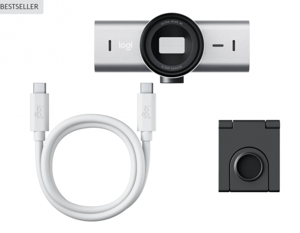 Веб-камера Logitech MX Brio 4K, Pale Grey