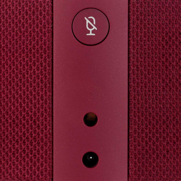 Умная колонка Яндекс Новая Станция Мини (с часами) - умная колонка с Алисой, красный гранат