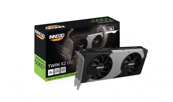 Видеокарта NVIDIA GeForce RTX 5060 Ti Inno3D Twin X2 OC 8GB N506T2-08D7X-193075N в Барнауле
