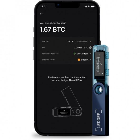 Криптокошелек Ledger Nano S Plus 1 шт., Neptune Blue