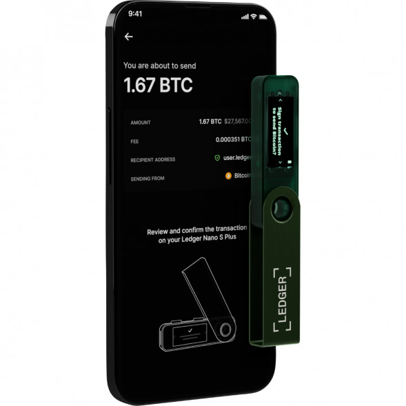 Криптокошелек Ledger Nano S Plus 1 шт., Emerald Green