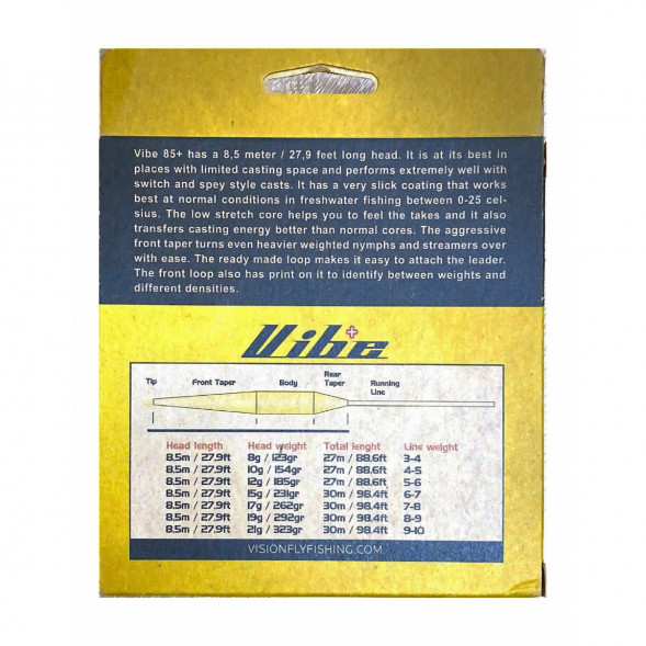 Рыболовный шнур Vision Vibe 85+ Rods 5-6 Floating Head Weight VKL5F