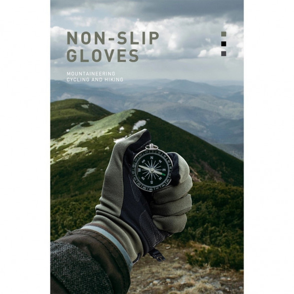 Перчатки сенсорные спортивные Naturehike Outdoor Full Touch GL10 (серый, L)