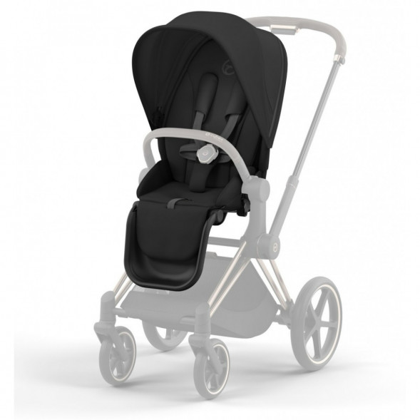 Коляска 2 в 1 Cybex Priam IV Sepia Black, шасси Rosegold