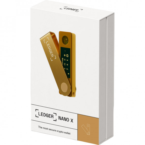 Аппаратный криптокошелек Ledger Nano X, Gold