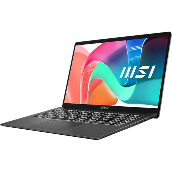 Ноутбук MSI Modern 15 F1MXG-1280RU (15.6&amp;quot;, IPS, Intel Core 7 150U, 10 ядер, 16 ГБ DDR5, SSD 512 ГБ, Intel Iris Xe Graphics, Windows 11), чёрный