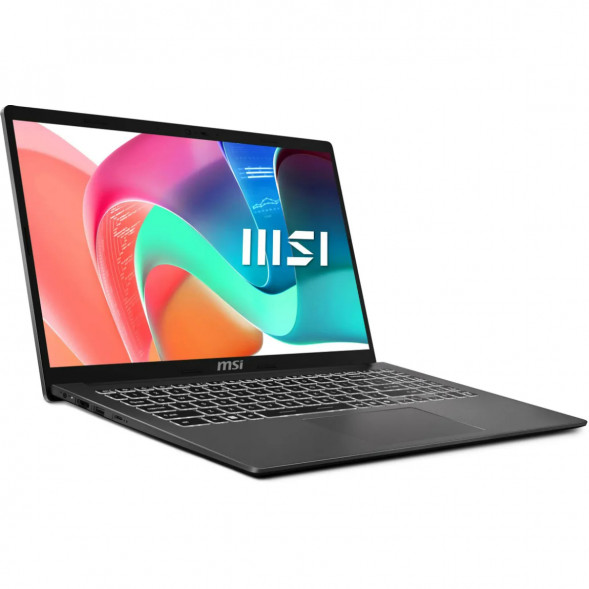 Ноутбук MSI Modern 15 F1MXG-1280RU (15.6&amp;quot;, IPS, Intel Core 7 150U, 10 ядер, 16 ГБ DDR5, SSD 512 ГБ, Intel Iris Xe Graphics, Windows 11), чёрный