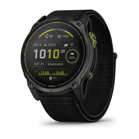 Умные часы Garmin Enduro 3 51mm Black с нейлоновым ремешком UltraFit 010-02751-01 в Хабаровске