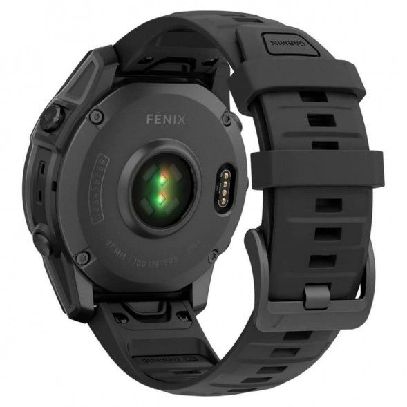 Умные часы Garmin Fenix E 47мм Amoled Slate Grey Steel с чёрным силиконовым ремешком 010-03025-01 в Хабаровске