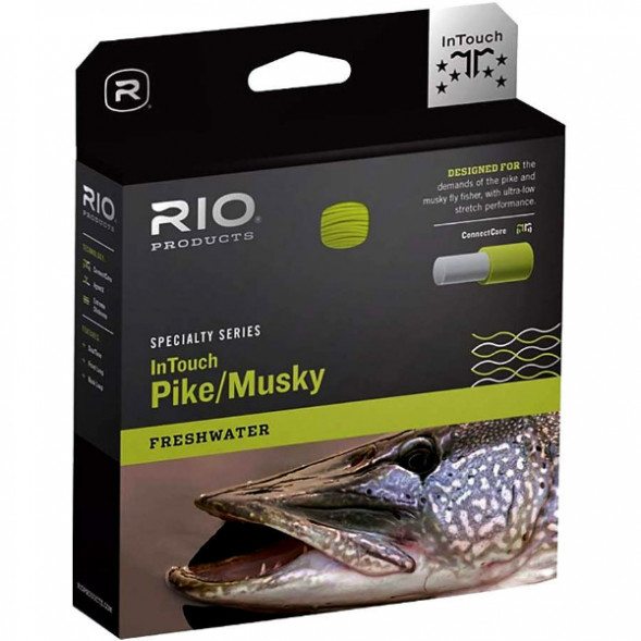 Леска RIO InTouch Pike/Musky WF8F/I, Gray/Yellow