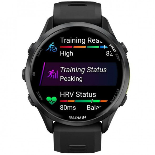 Умные часы Garmin Forerunner 970 Carbon Gray DLC Titanium ремешок Black/Translucent Whitestone 010-02969-10 в Хабаровске
