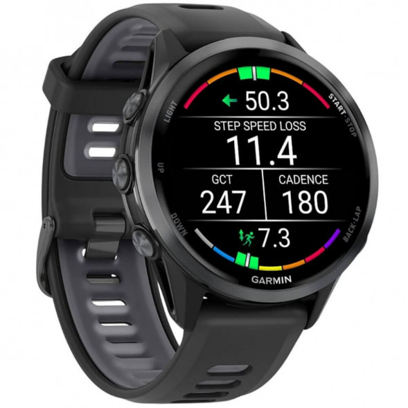Умные часы Garmin Forerunner 970 Carbon Gray DLC Titanium ремешок Black/Translucent Whitestone 010-02969-10 в Хабаровске