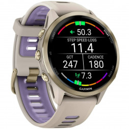 Умные часы Garmin Forerunner 970 Soft Gold Titanium/French Gray Translucent Indigo Band 010-02969-12