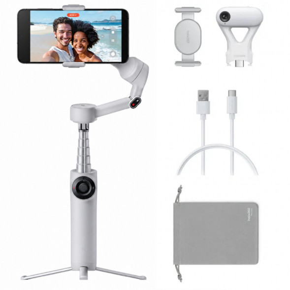 Стабилизатор Insta360 Flow 2 AI Tracker Bundle, Stone Gray 