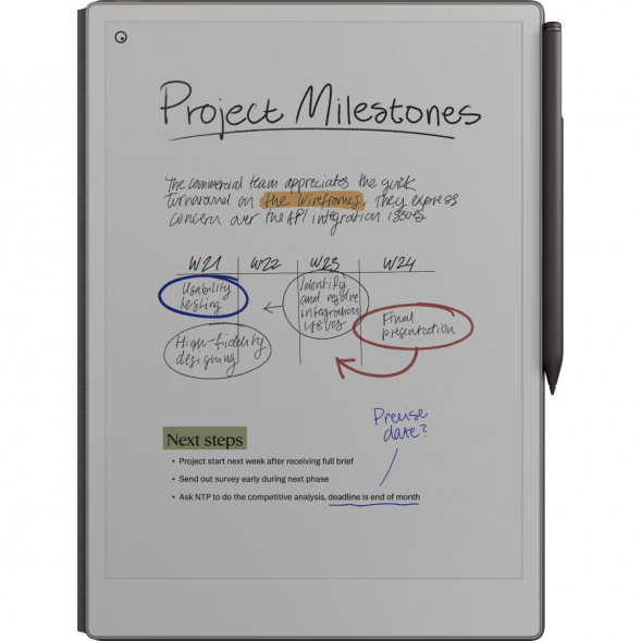 Графический планшет reMarkable Paper Pro + Стилус MarkerPlus + Чехол Book Folio Pro (Basalt)