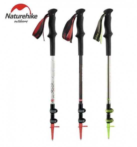 Треккинговая палка Naturehike 135 см, 1 шт., черный/красный
