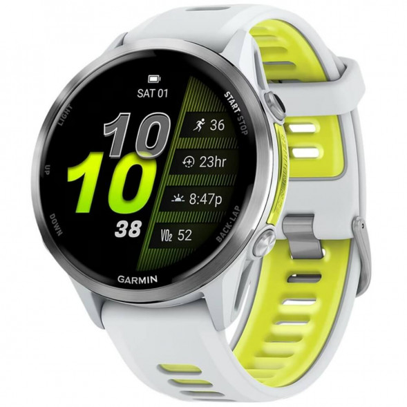 Умные часы Garmin Forerunner 970 Titanium Whitestone/Translucent Amp Yellow Band 010-02969-11 в Хабаровске