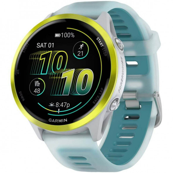 Умные часы Garmin Forerunner 570 47 мм Amp Yellow Aluminium/Translucent Whitestone/Turquoise 010-02971-01 в Хабаровске