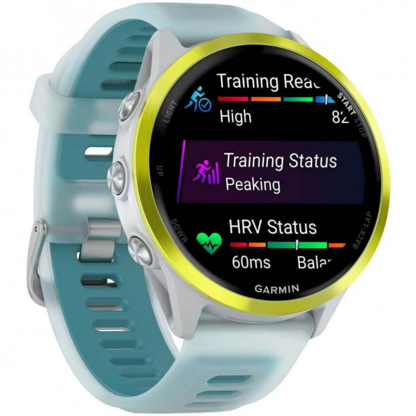 Умные часы Garmin Forerunner 570 47 мм Amp Yellow Aluminium/Translucent Whitestone/Turquoise 010-02971-01 в Хабаровске