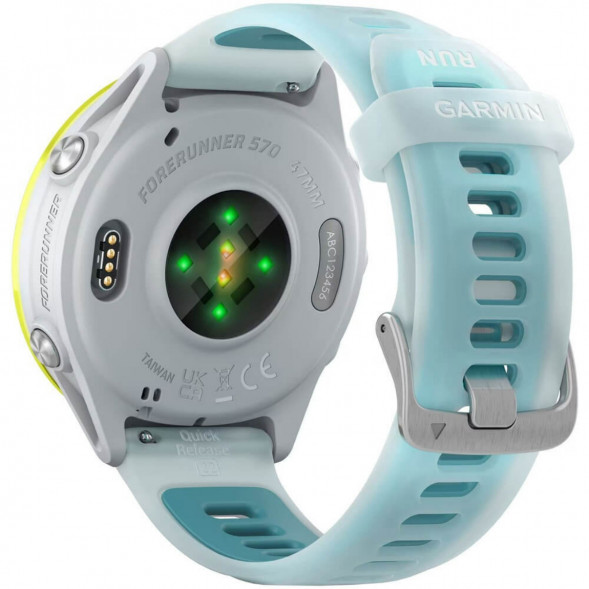 Умные часы Garmin Forerunner 570 47 мм Amp Yellow Aluminium/Translucent Whitestone/Turquoise 010-02971-01 в Хабаровске
