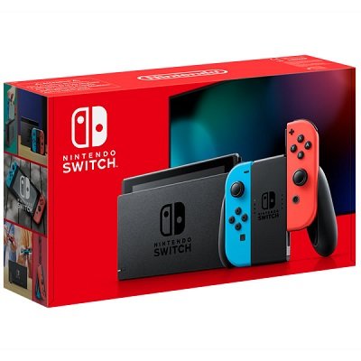 Игровая приставка Nintendo Switch rev.2 32 ГБ, красный/синий