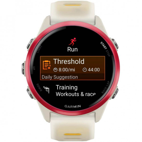 Умные часы Garmin Forerunner 570 42 мм Raspberry Aluminium/Translucent Bone/Mango 010-02970-02 в Хабаровске