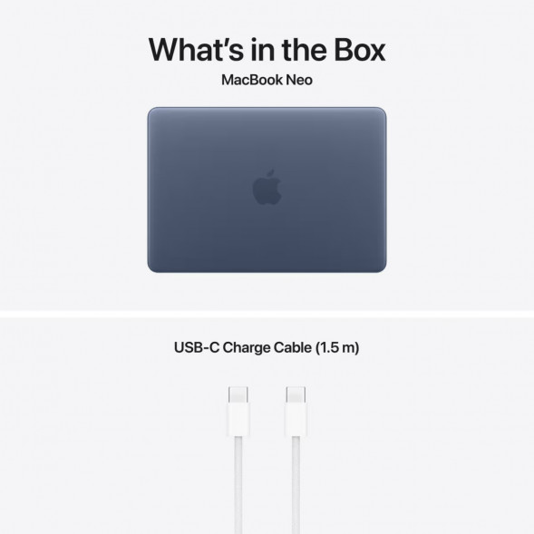 Ноутбук Apple MacBook Neo MHFF4 (A18 Pro 5-Core GPU, 8/256GB), Синий/Indigo 