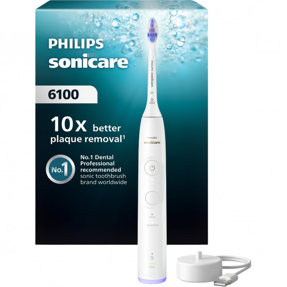 Электрическая зубная щётка Philips Sonicare 6100 HX7400/01, белый в Москве