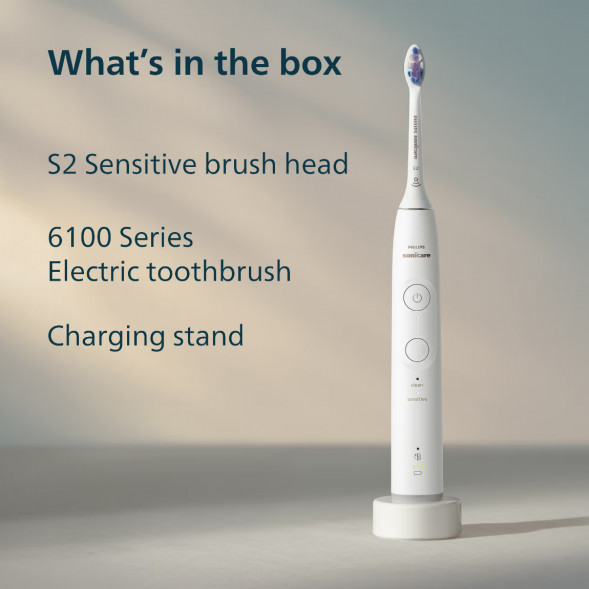 Электрическая зубная щётка Philips Sonicare 6100 HX7400/01, белый в Москве