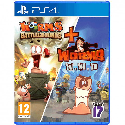 Игра Worms Battlegrounds + Worms W.M.D. Double Pack [PS4, английская версия + русские субтитры] &mdash; 