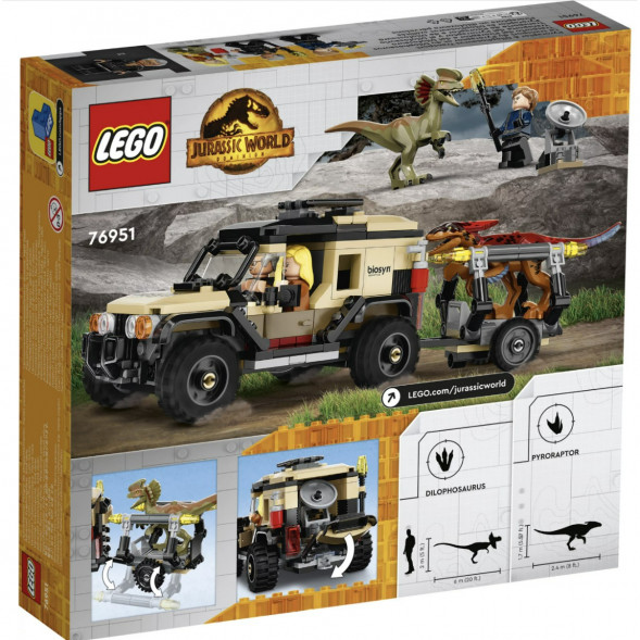 Конструктор LEGO Jurassic World 76951 Перевозка пирораптора и дилофозавра в Новороссийске