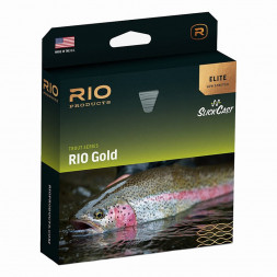 Леска RIO Elite Gold WF7F, Moss/Gold/Gray